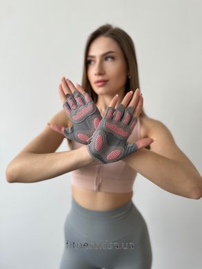 Рукавички для фітнесу рожеві